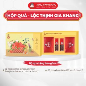 Bộ quà tặng Hồng sâm Hàn Quốc KGC: Lộc Thịnh Gia Khang