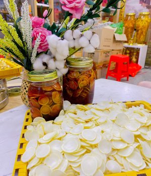 Cách làm sâm thái lát ngâm mật ong đơn giản